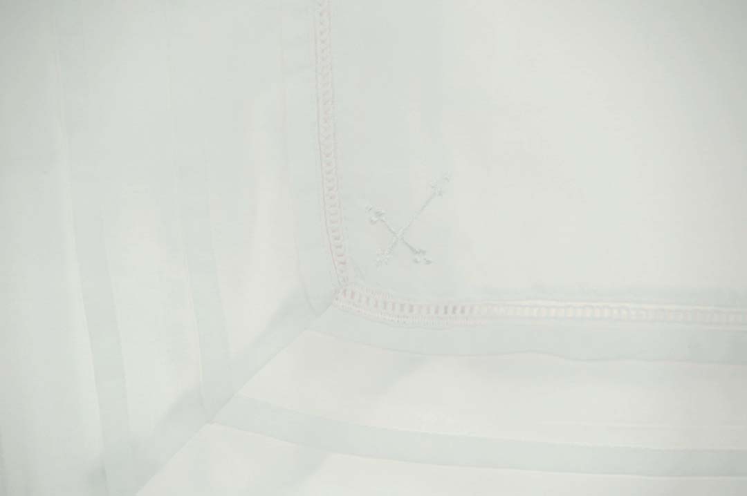 Hearts Delight christening blanket with cross,heirloom christening