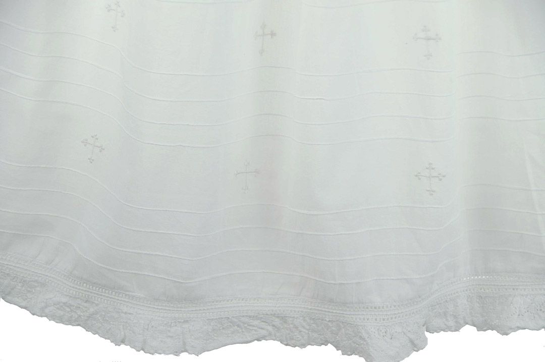 Hearts Delight christening gown,christening gown with cross embroidery