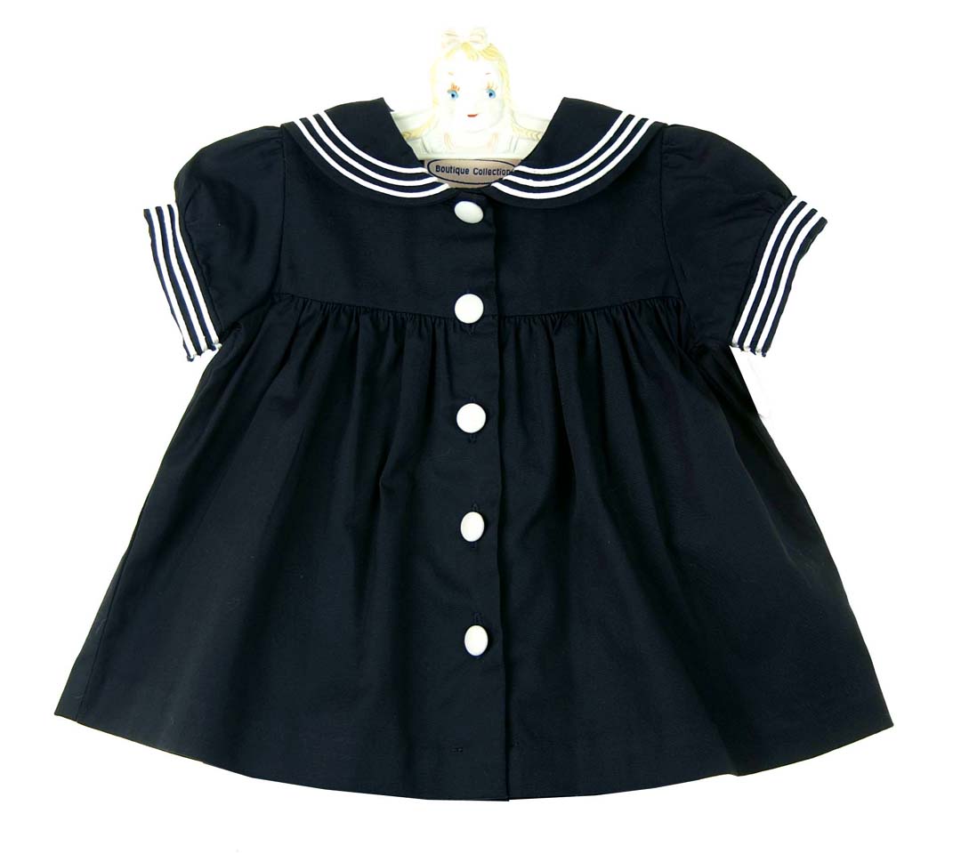 navy sailor dress,navy sailor outfit,baby sailor dress,baby girl navy