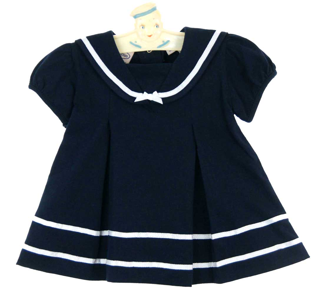 Imagewear navy cotton knit sailor dress,navy cotton knit sailor dress
