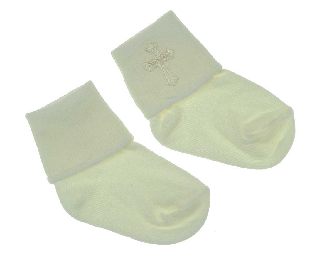 ivory christening socks, christening socks, baby christening socks