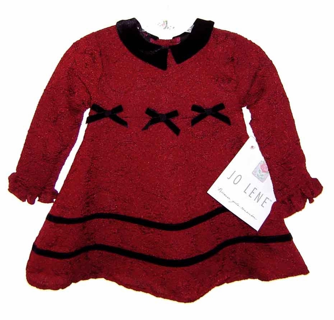 white christmas dresses Red Velvet Baby Dress | Harper Velvet Dress main image 0