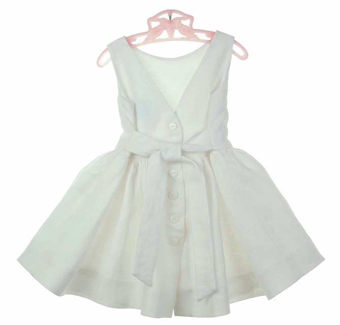 knee length dresses for ladies Kaiden Linen Seamed Midi Dress main image 1
