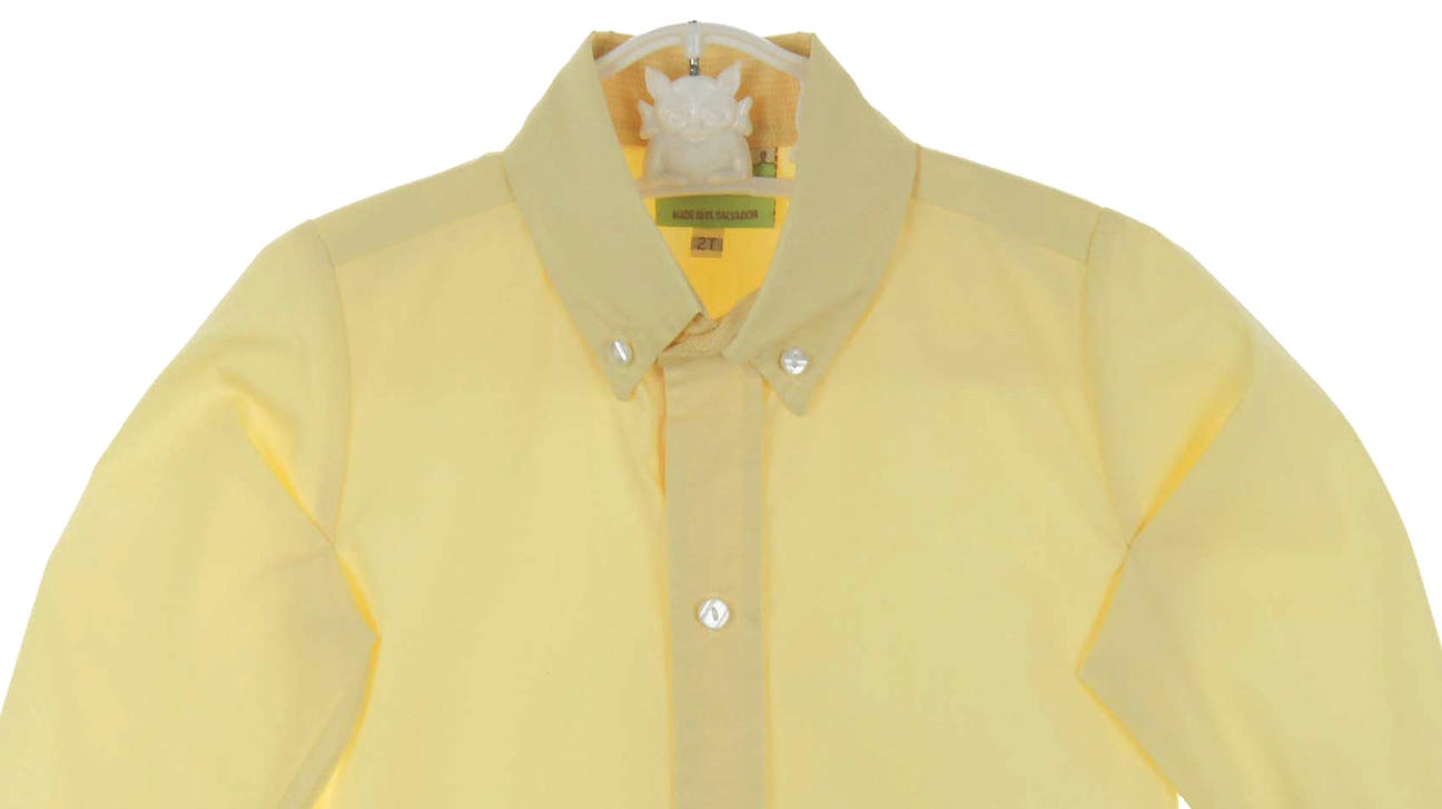 NEW Le' Za Me Yellow Button Down Collar Boys Shirt
