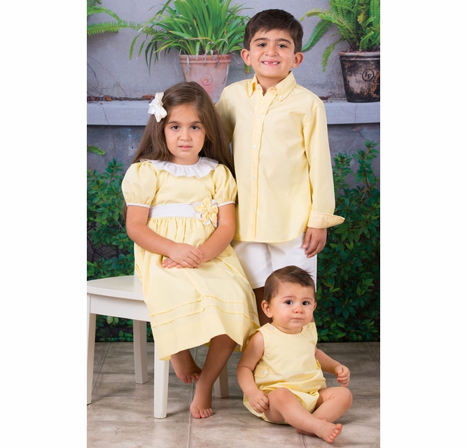yellow dress white flowers Puffy Long Sleeves Floral Cottage  Ohmollydress Rachelle is 59 and is wearing a size 0 SHEIN Yellow Floral Two-Piece Set