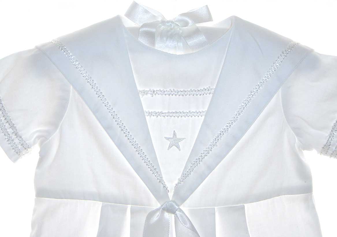 christening,sailor christening outfit,christening romper,christening