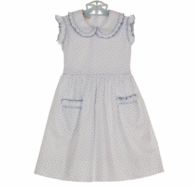 blue dress with white hearts Blue Hearty Dress– Teuta Matoshi main image 1