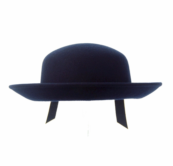 NEW Navy Wool French Schoolgirl Hat display picture 1