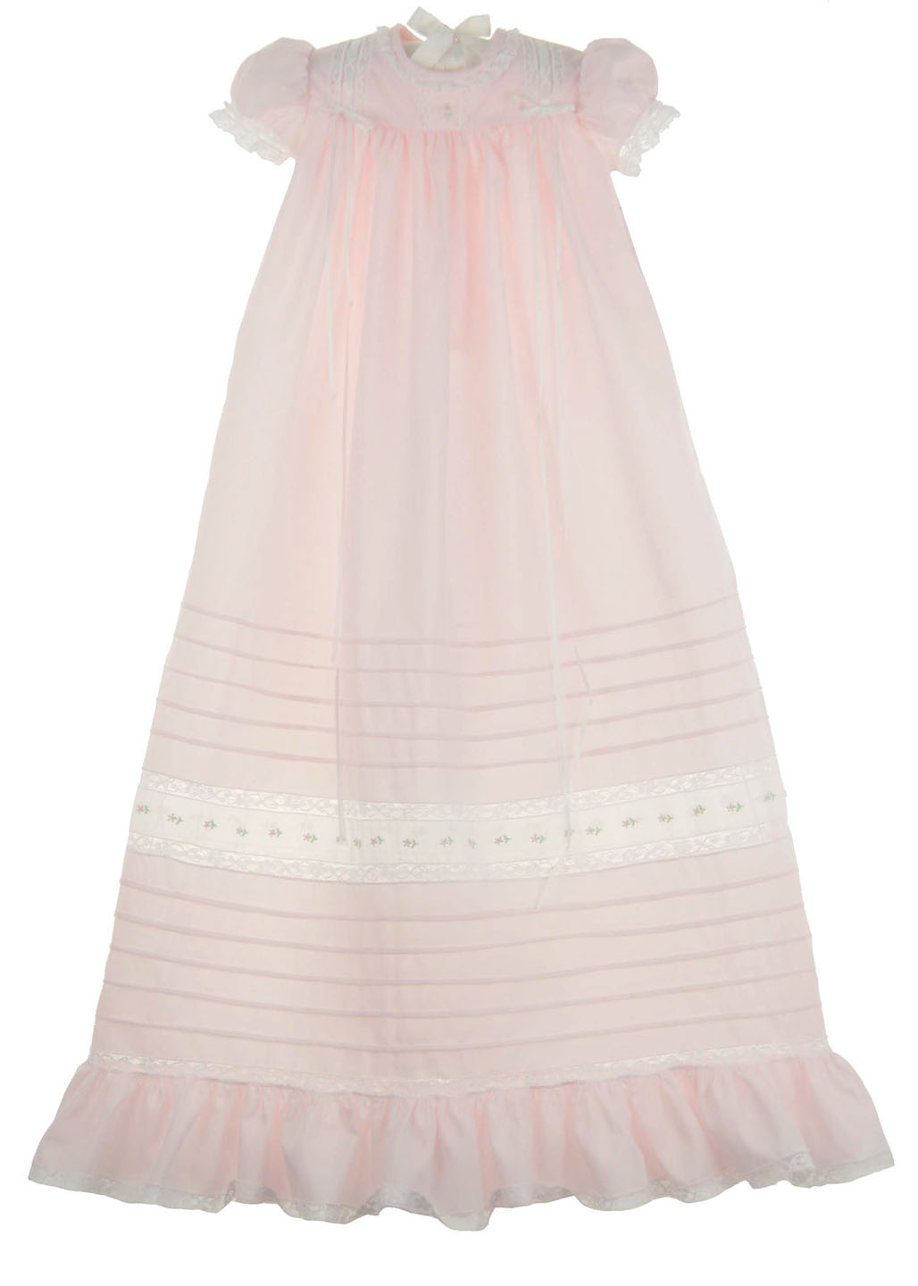 Peppermint Pony pink swiss batiste long gown and set,take home