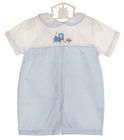 NEW Petit Ami Blue and White Romper with Bunny Embroidery