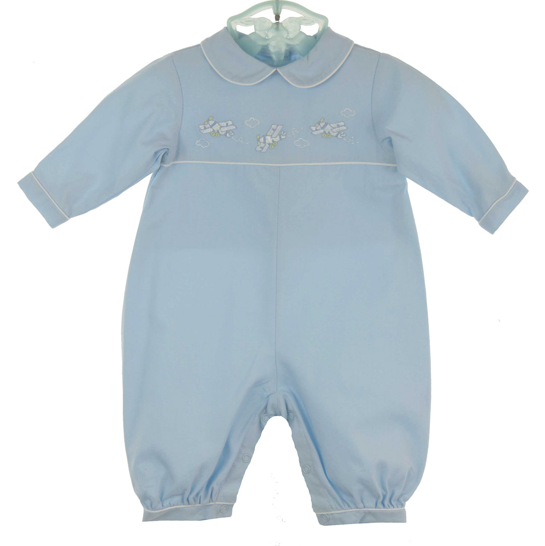 Petit Ami baby boy outfit,Petit Ami baby boy romper,blue romper for