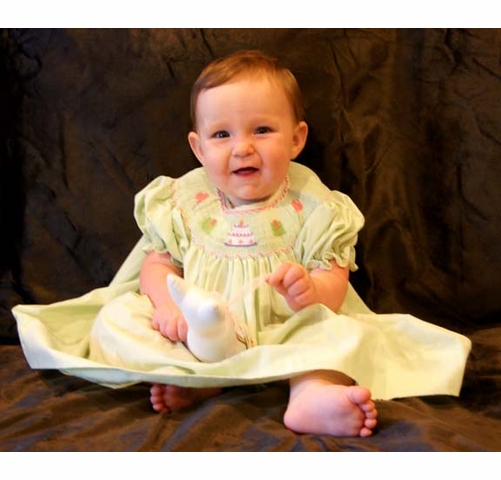 petit ami birthday dress Hand-smocked Birthday Dress - Pink