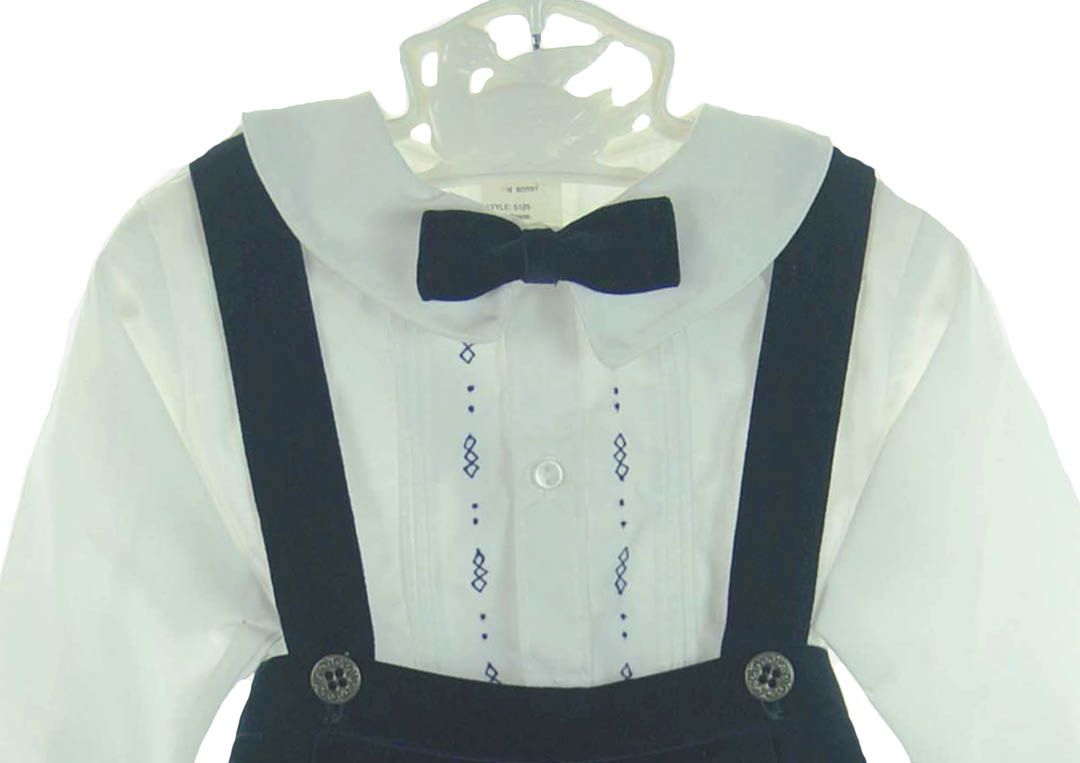 Petit Ami navy velvet knickers set,navy velvet knickers for baby boys