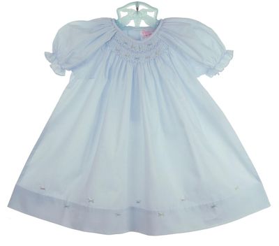 Petit Ami Bishop Smocked Daygown with Pearls
