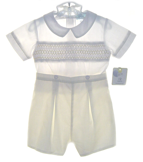 Petit Ami,smocked toddler outfit smocked button on shorts set,toddler