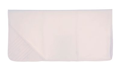 Heirloom Blanket- White Batiste w/ Lace Trim and Pink Ribbon