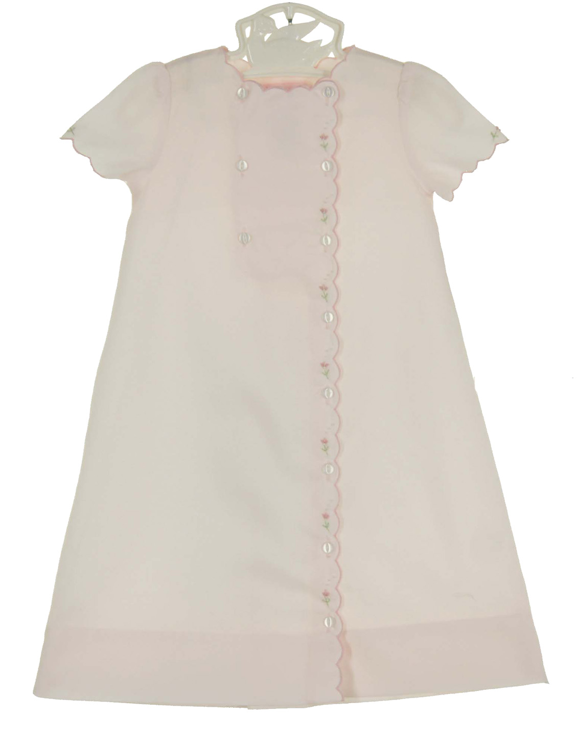 Auraluz Pink Daygown with Pink Flowers Embroidery main image 1
