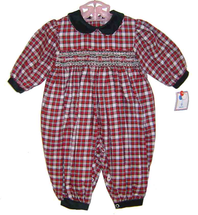 Petit Ami,Christmas bubble,smocked Christmas outfit, Christmas romper,baby girl Christmas outfit