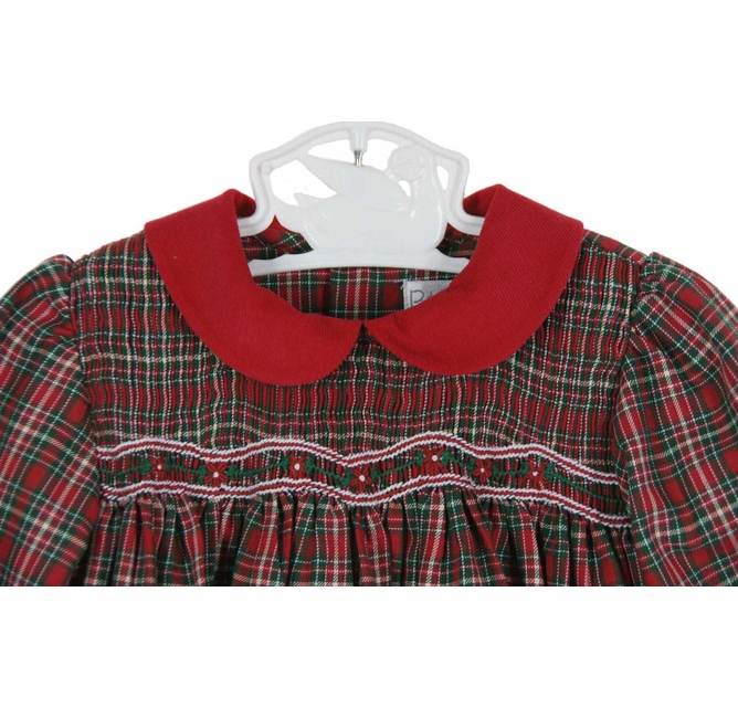 Petit Ami red plaid Christmas dress,red plaid Christmas dress for baby  girls,matching brother sister Christmas outfits,baby girls red plaid  smocked dress,red plaid smocked dress for baby girls