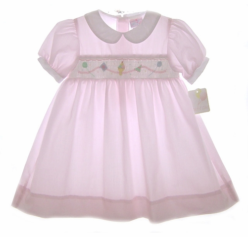 blue dress for baby girl Petit Ami Girls Lavender Purple Bishop Smocked 2pc Baby Dress Daygown Preemie & Newborn 3 6 9 Months Newborn