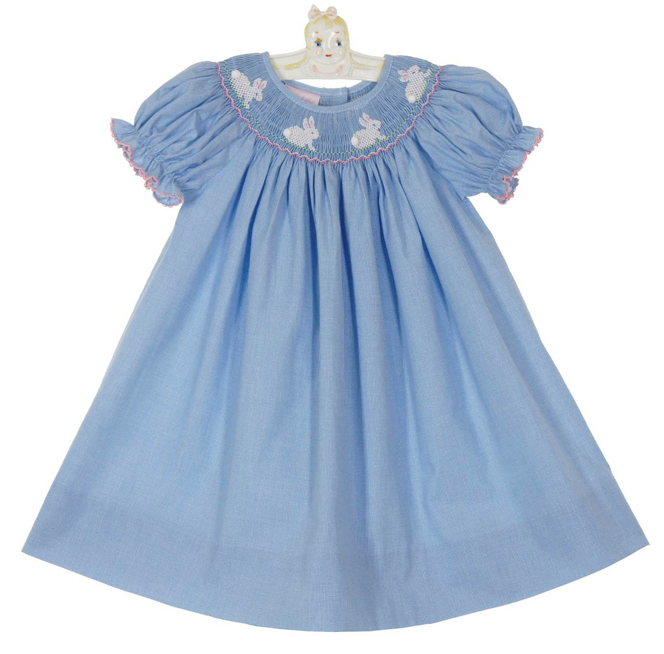 Anavini Baby Boys Blue Stripe Bubble - Smocked Whales main image 1