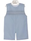 Anavini Baby Boys Light Blue Embroidered Birthday Party Shortall with Shirt