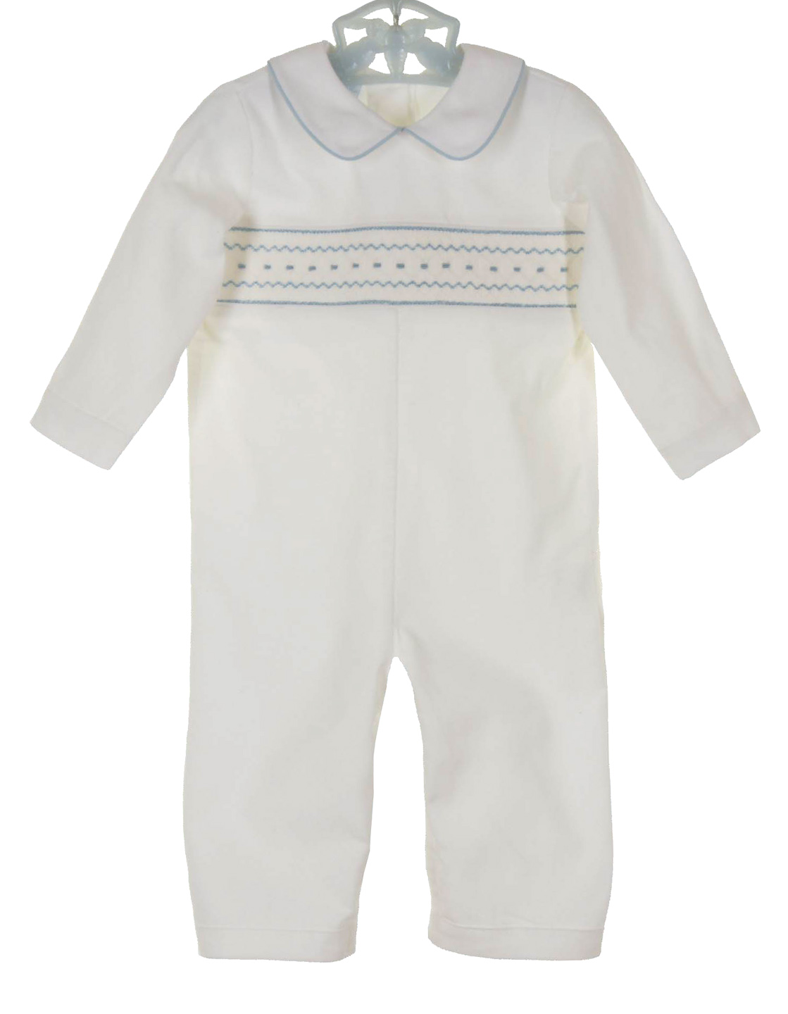 Anavini Couture Baby Boys Red Corduroy Short Romper - White Collar main image 0
