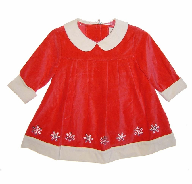 white christmas dresses Red Velvet Baby Dress | Harper Velvet Dress main image 0