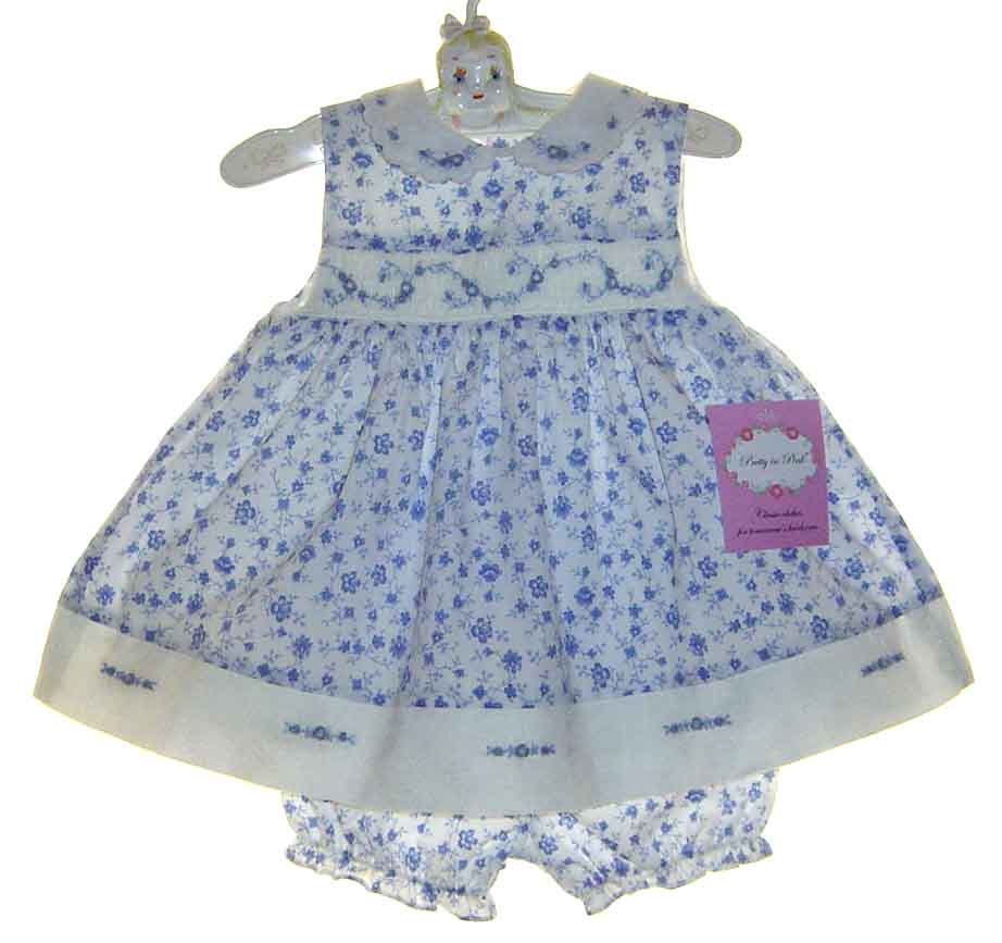 Petit Bebe Girls Smocked Dress - Long Sleeves - Pink Corduroy - Ruffle Collar main image 0