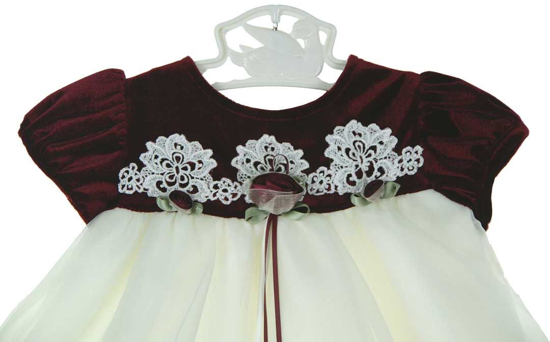 Rare Editions Christmas dress,burgundy velvet Christmas dress,maroon