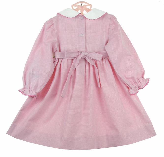 NEW Rare Editions Pink Checked Smocked Dress with Princess Embroidery NEW Rare Editions Pink Checked Smocked Dress with Princess Embroidery