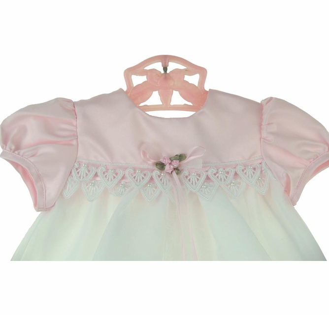 rare editions pink dress Rare Editions Girls 4-6 Pink Bow Shoulder Mikado Dress, 6X