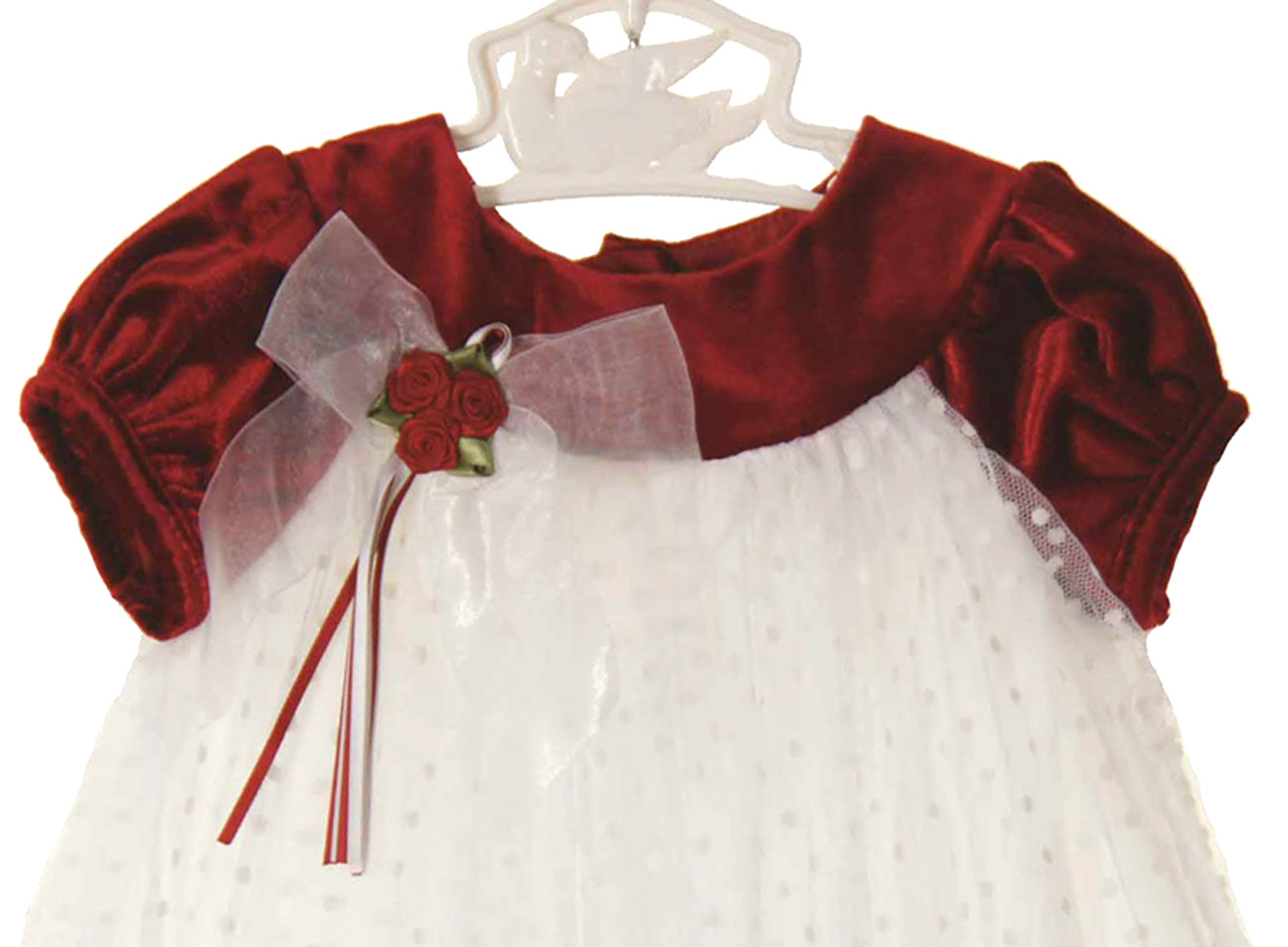 Rare Editions Christmas dress,red velvet Christmas dress,red velvet and