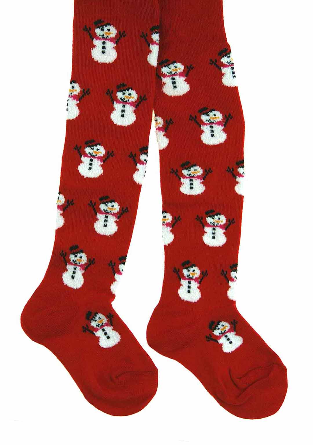 winter tights,red tights,snowman tights,red and white tights with
