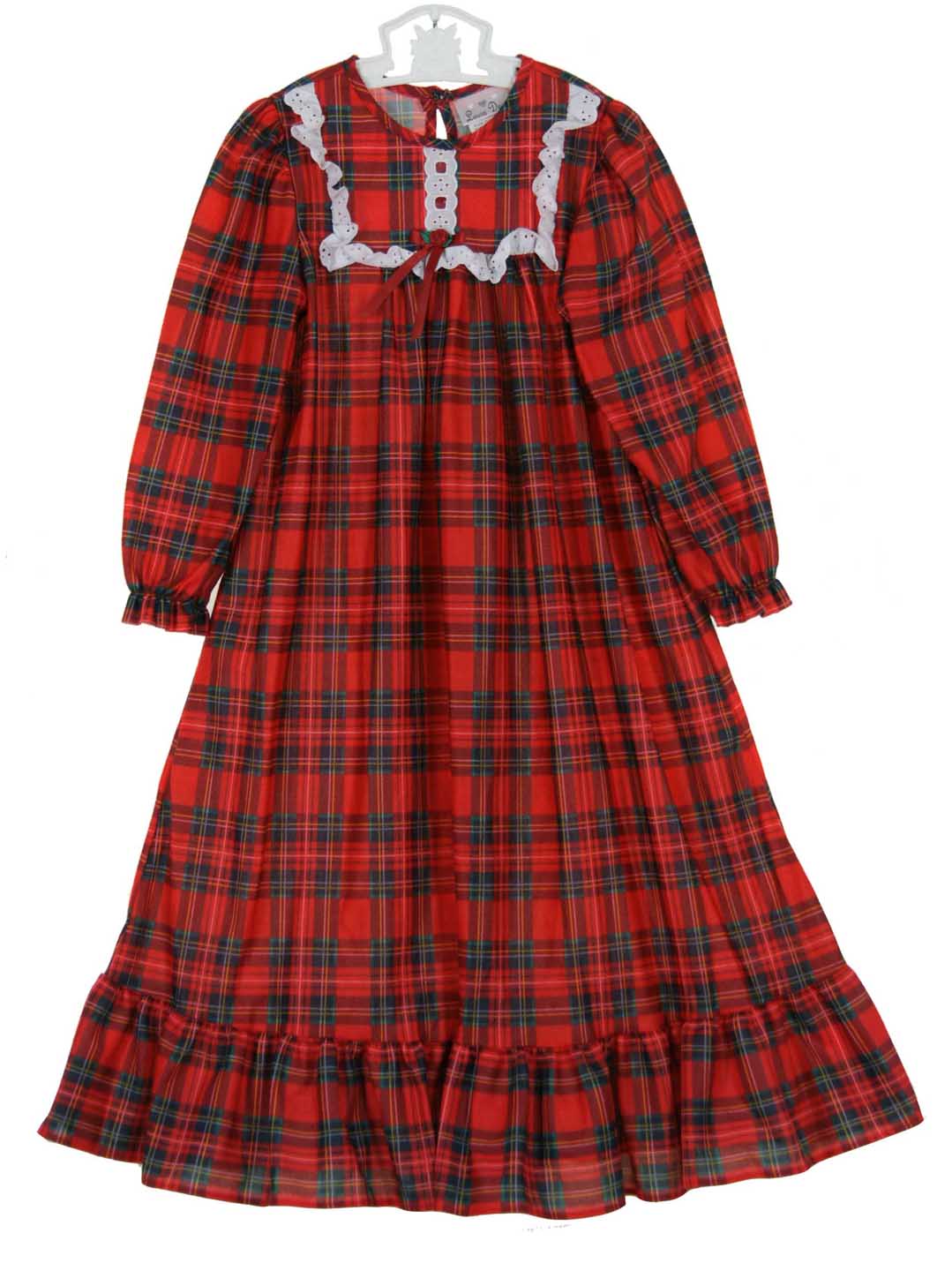 red plaid Christmas nightgown,holiday nightgown,red plaid nightgown