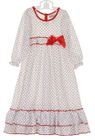 NEW Red Rosebud Print Nightgown for Babies, Toddlers, and Little Girls