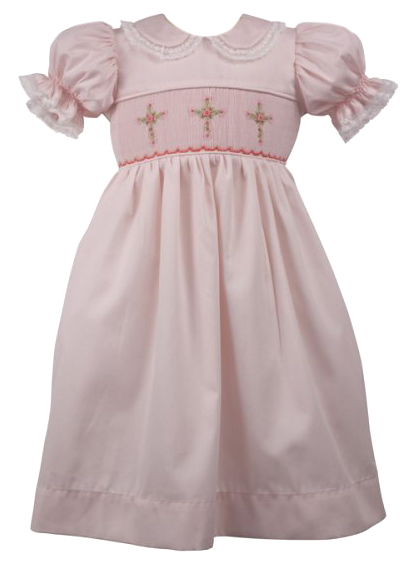 PINK CROSS EMB INFANT SET main image 0