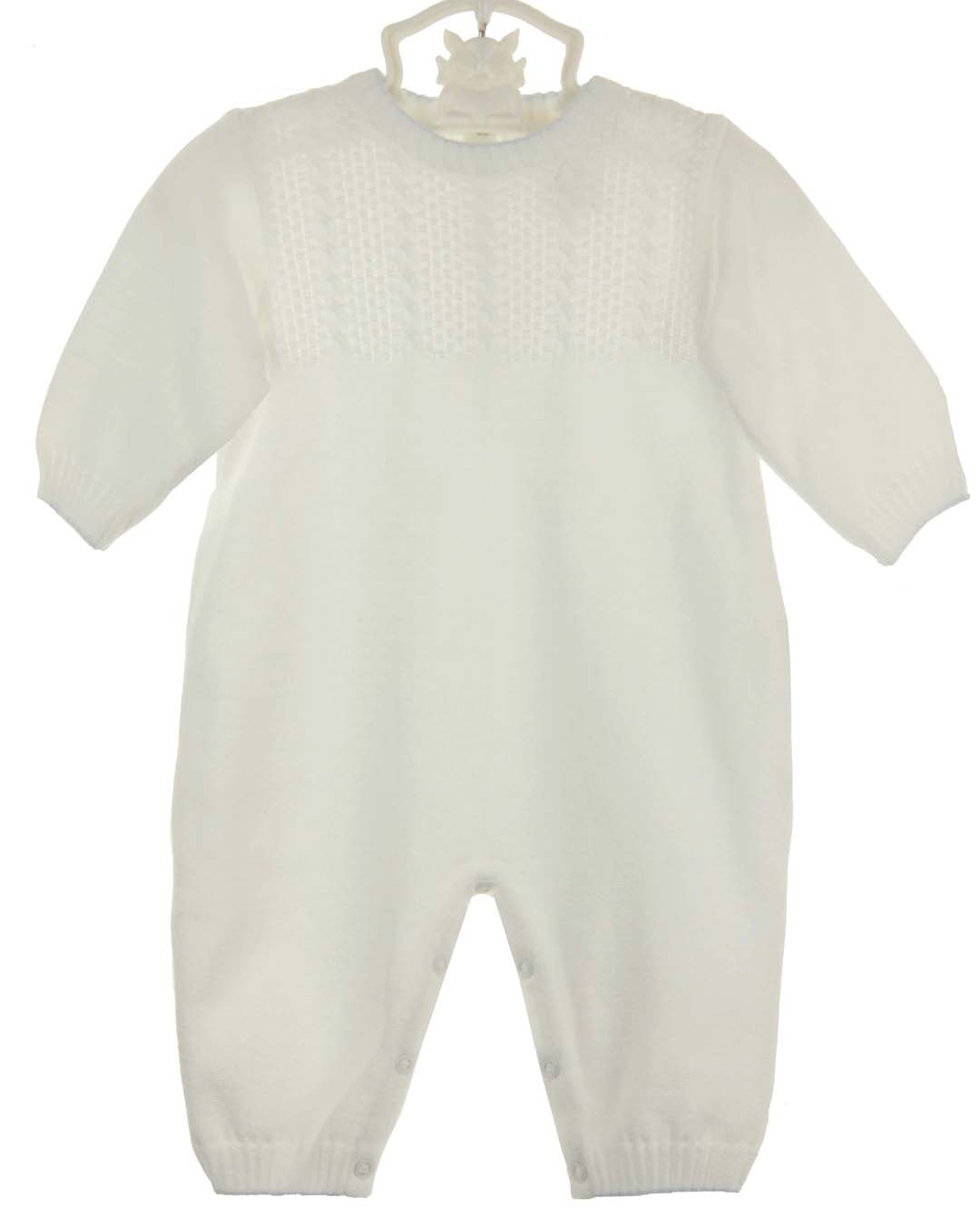 Renzo knit baby romper,Renzo white and blue baby romper,Renzo take home