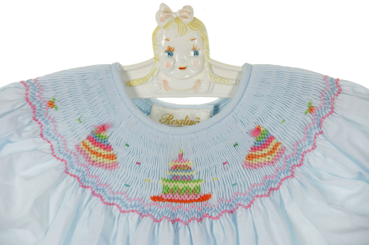 Light Pink English Smocked Bishop Dress by Rosalina Baby