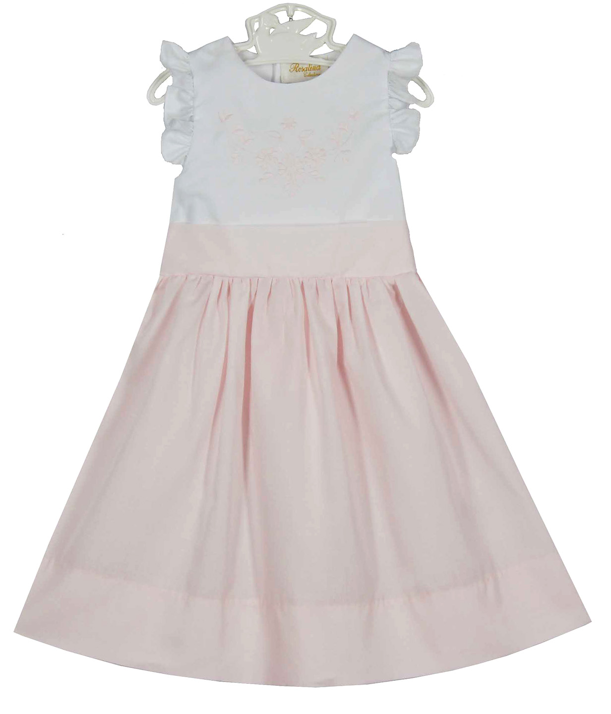 Robe Femme Blanche Avec Fleurs Roses Et Bordure Noire - Taille 13/14 (Juniors) - Marque DBY Ltd - Occasion Très Bon état