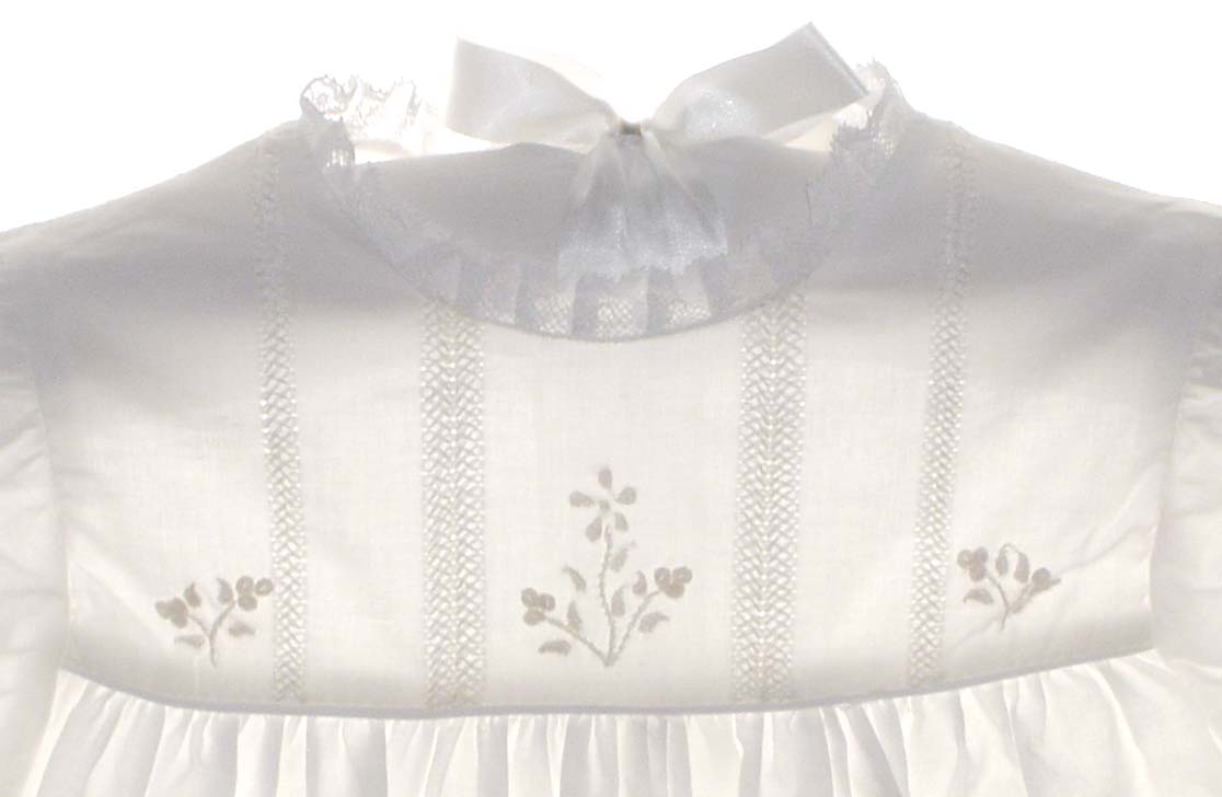 Rosalina ivory embroidered baby dress,ivory baby dress with embroidery
