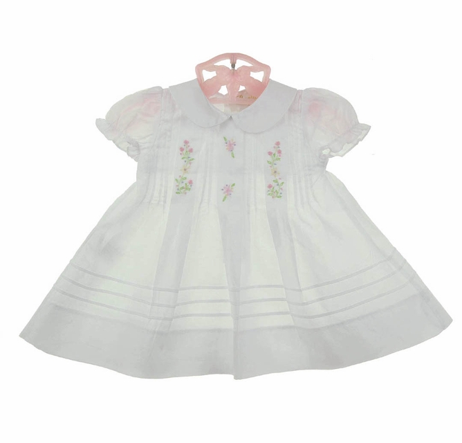 open lace back dress Delicate White Prom Dress with 3D flowers Lace