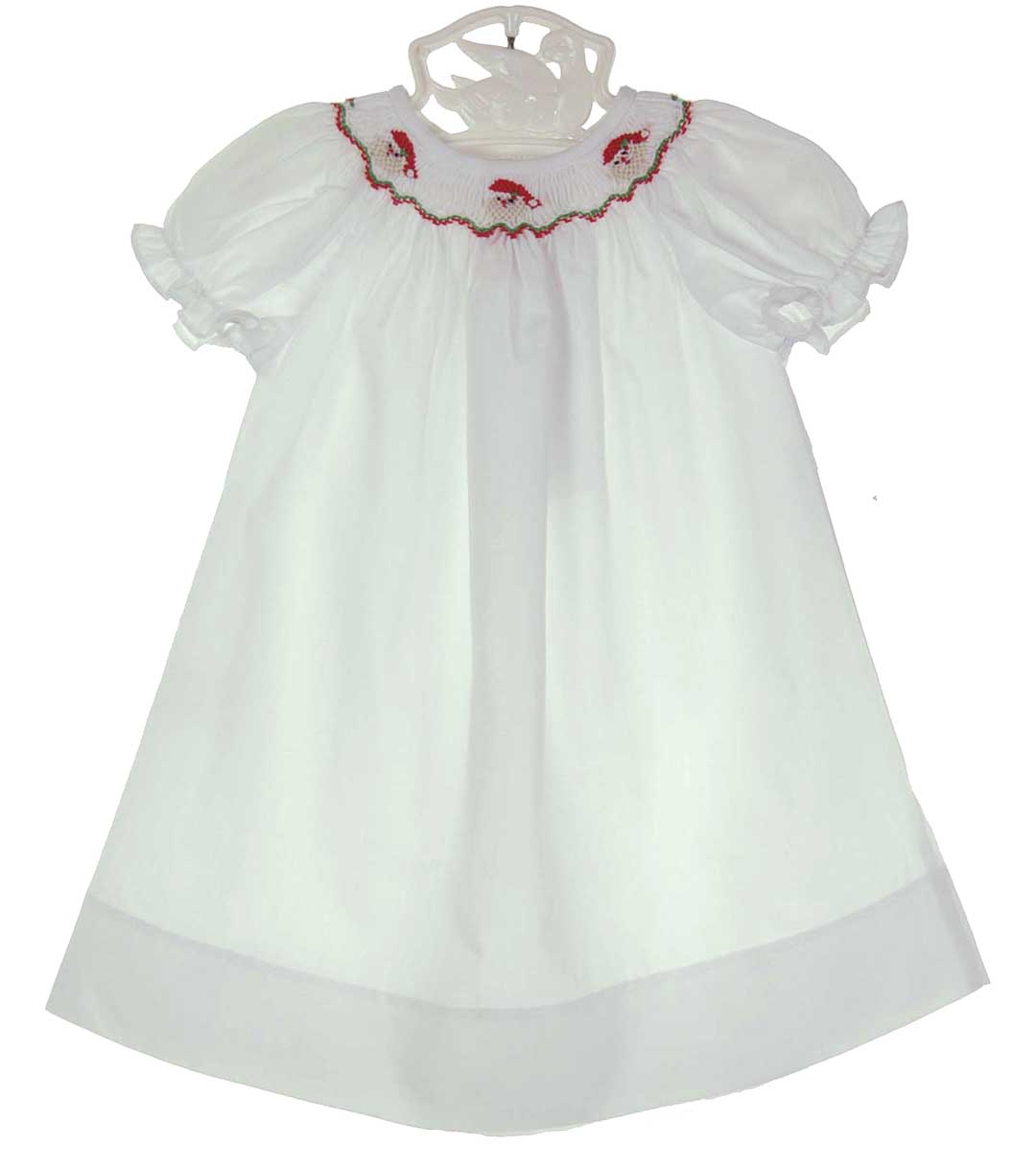 Rosalina baby smocked baby gown,baby daygown,Christmas