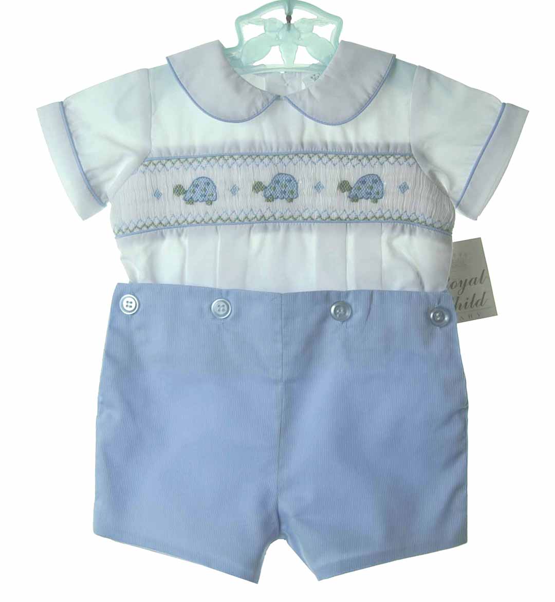 Royal Child shorts set,Royal Kidz smocked shorts set,Royal Child