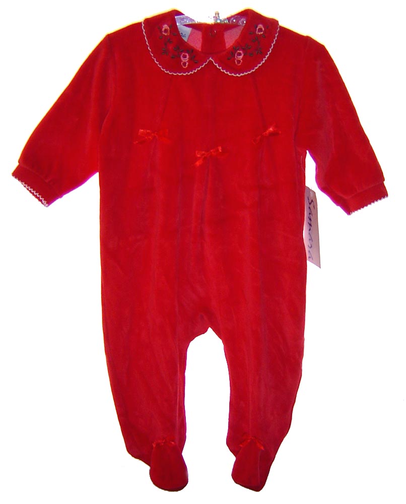 Babyhug Velour Woven Full Sleeves Winter Wear Footed Striped Romper with Penguin Embroidery - Blue