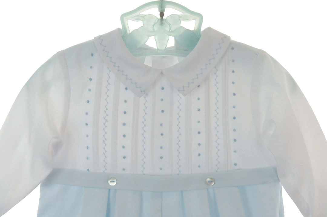 Sarah Louise Dani Boys Knitted Blue Pocket Romper main image 0