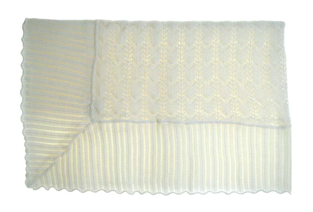 NEW Sarah Louise Cream Knit Christening Blanket