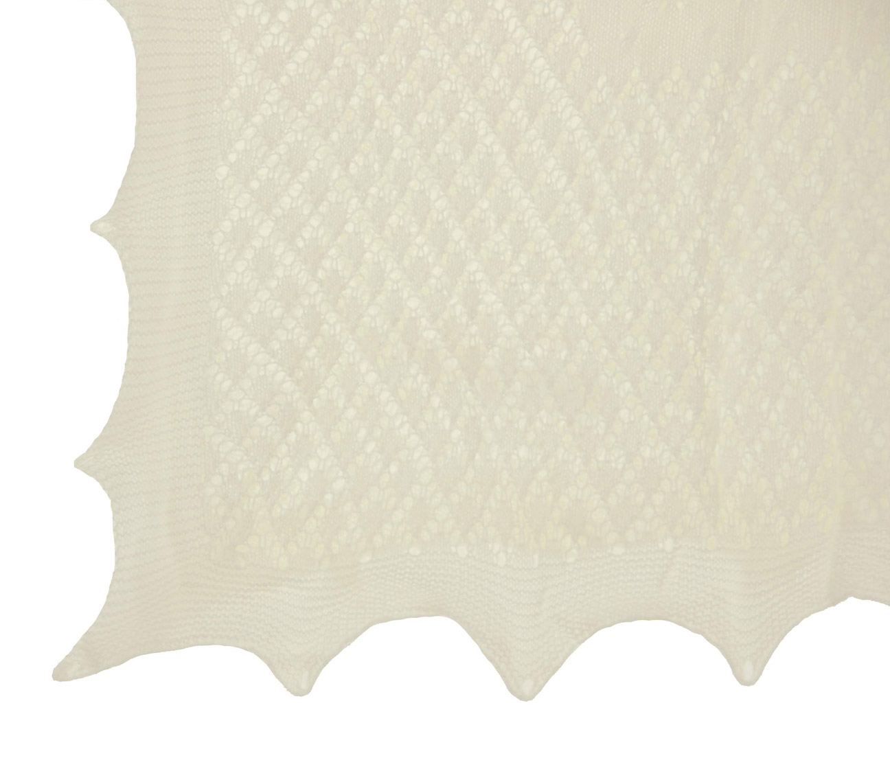 NEW Sarah Louise Delicate Knit Heirloom Style Ivory Blanket