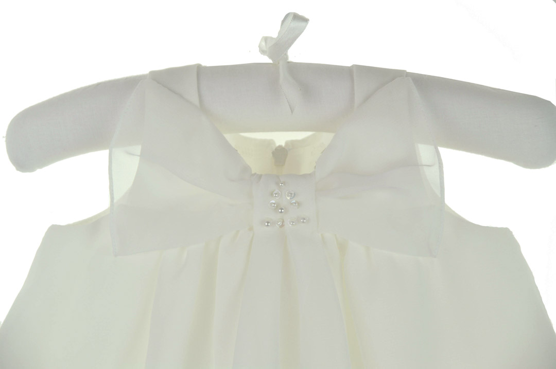 Sarah Louise white chiffon dress,baby girl white party dress,special