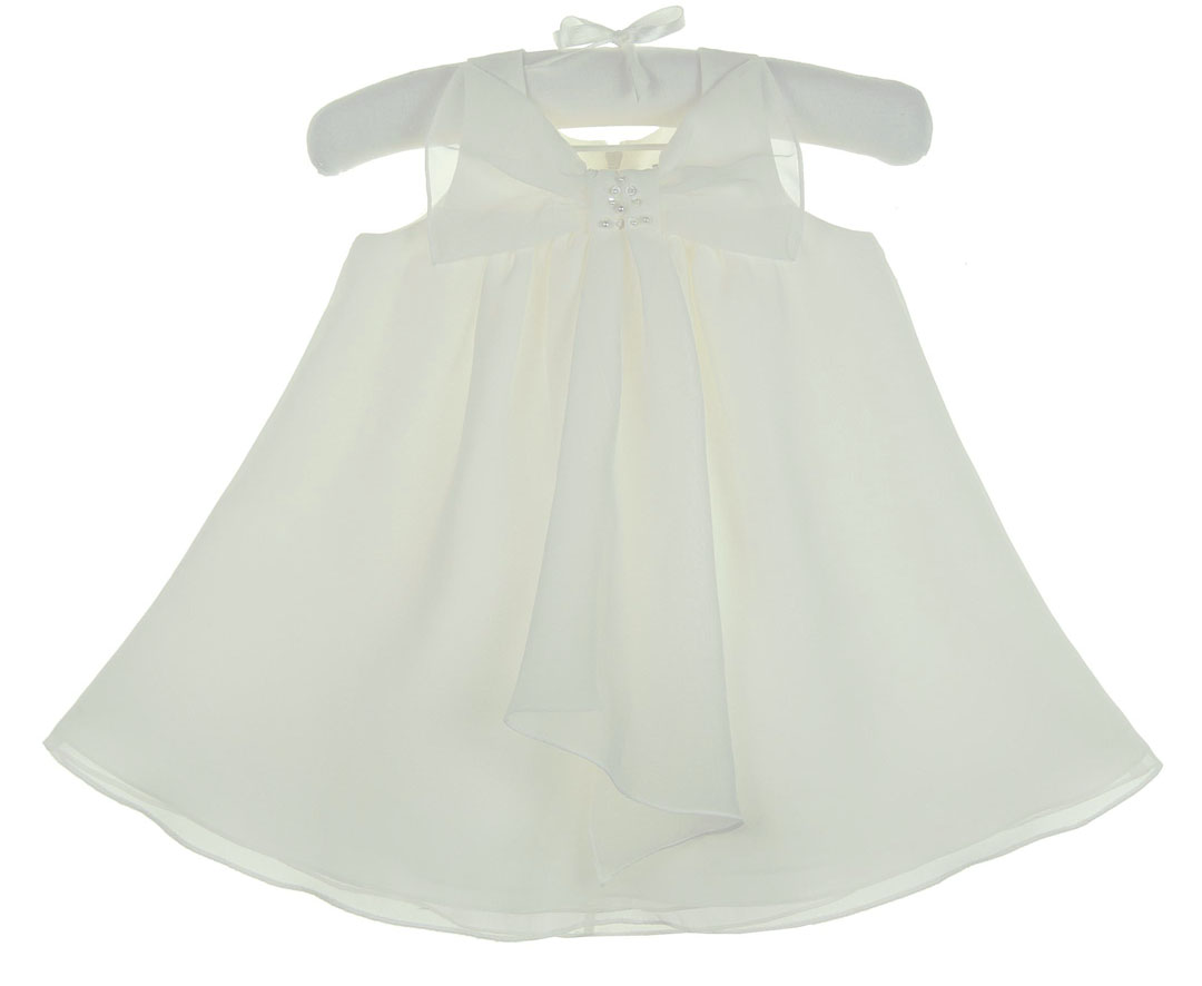 Sarah Louise white chiffon dress,baby girl white party dress,special